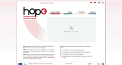 Desktop Screenshot of peoplesheritage.eu